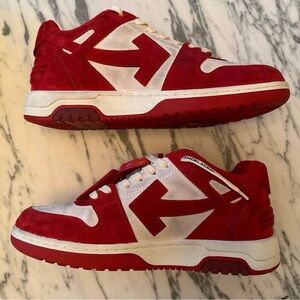 Off-White Red and White Sneakers